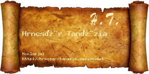 Hrncsár Tanázia névjegykártya
